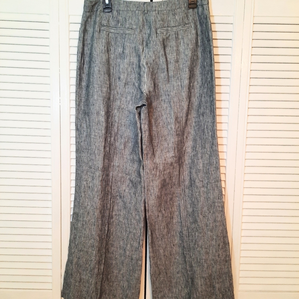 Sundance striped linen wide leg pants Trousers sz 10 *C7 - Picture 5 of 7